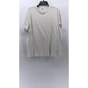 F&F Men's White Solid Casual Crewneck Short Sleeve T-Shirt SZ 2XL